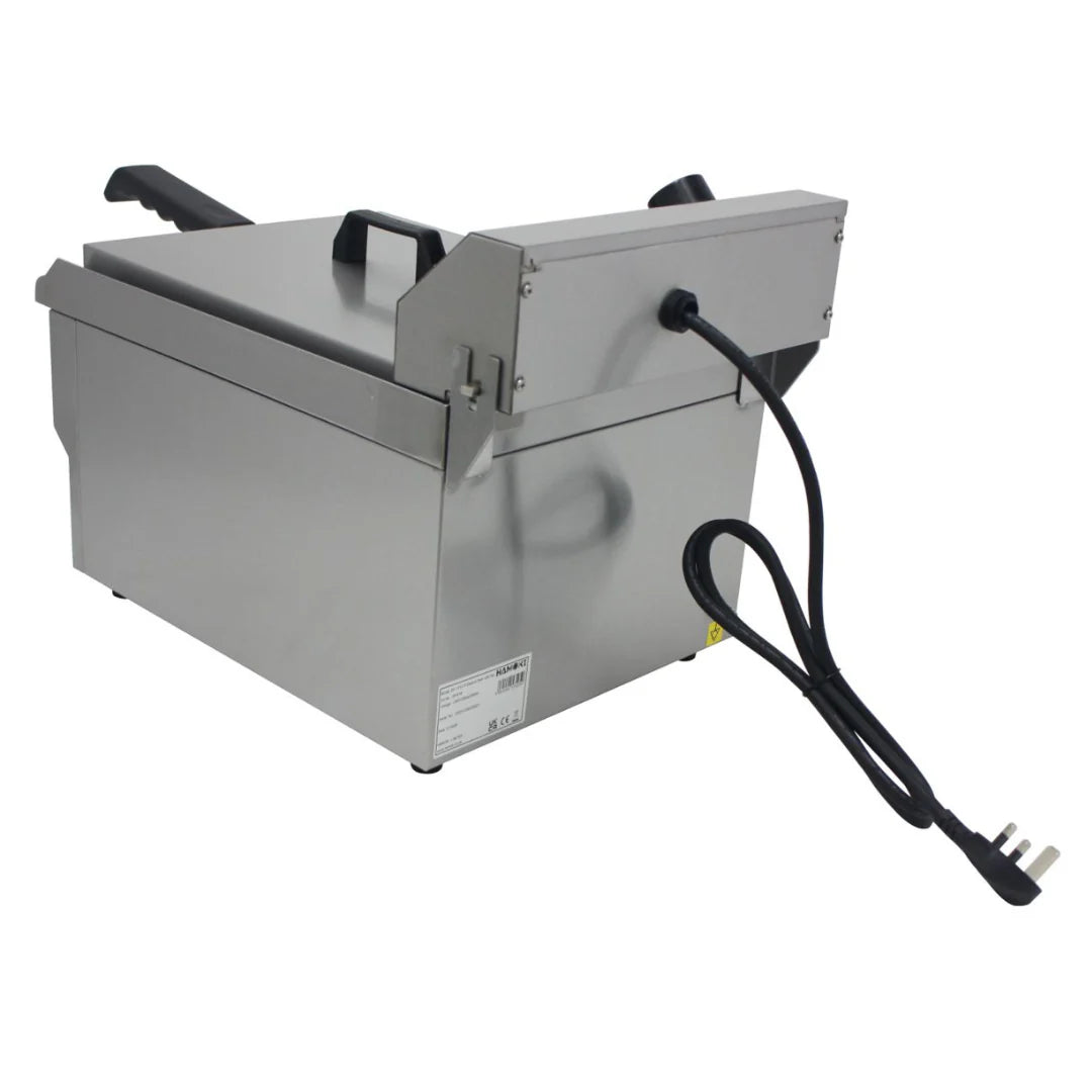 Hamoki Countertop Commercial Electric Fryer - 9.5 Litre Single Tank with Drain Tap | 291018 Countertop Electric Fryers Hamoki