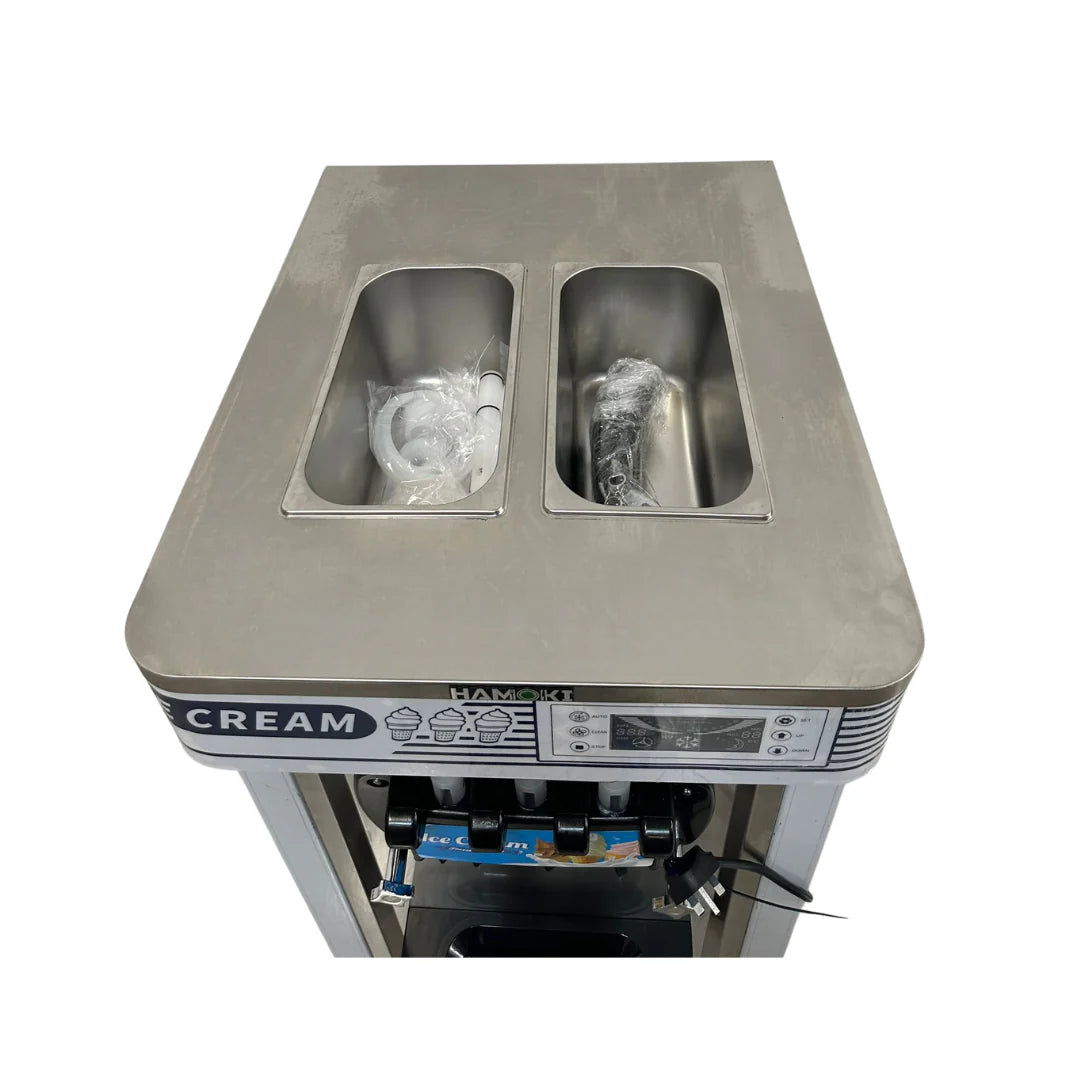 Hamoki Ice Cream Machine Floor Standing with Air Pump & Precooling System 2 x 6 Litre - 331001 Ice Cream Machines & Makers Hamoki