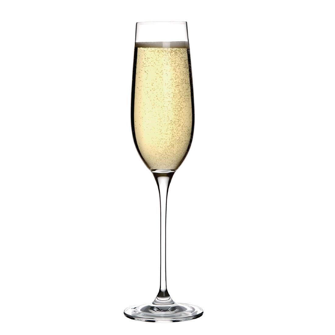 Olympia Campana One Piece Crystal Champagne Flute 260ml (Pack of 6) - CS496 Champagne Glasses Olympia