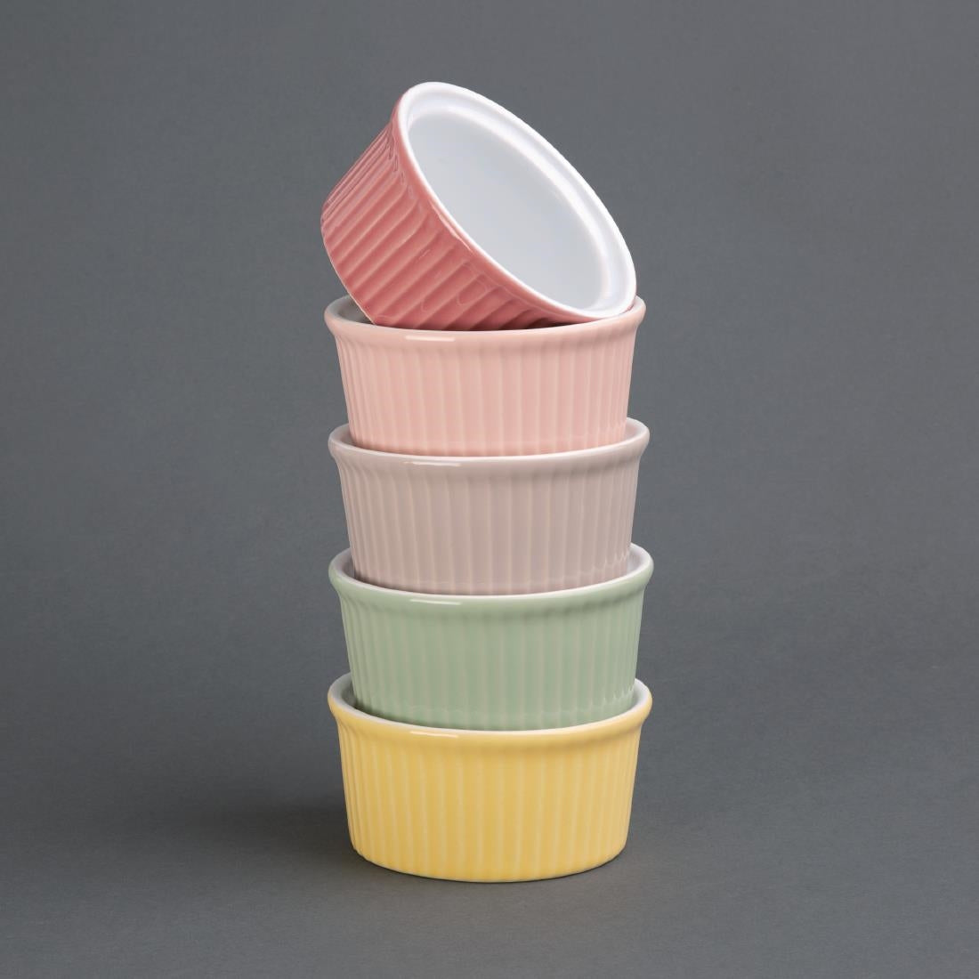 Olympia Pastel Ramekin Grey 70ml (Pack of 12) - DC801 Olympia Crockery Olympia