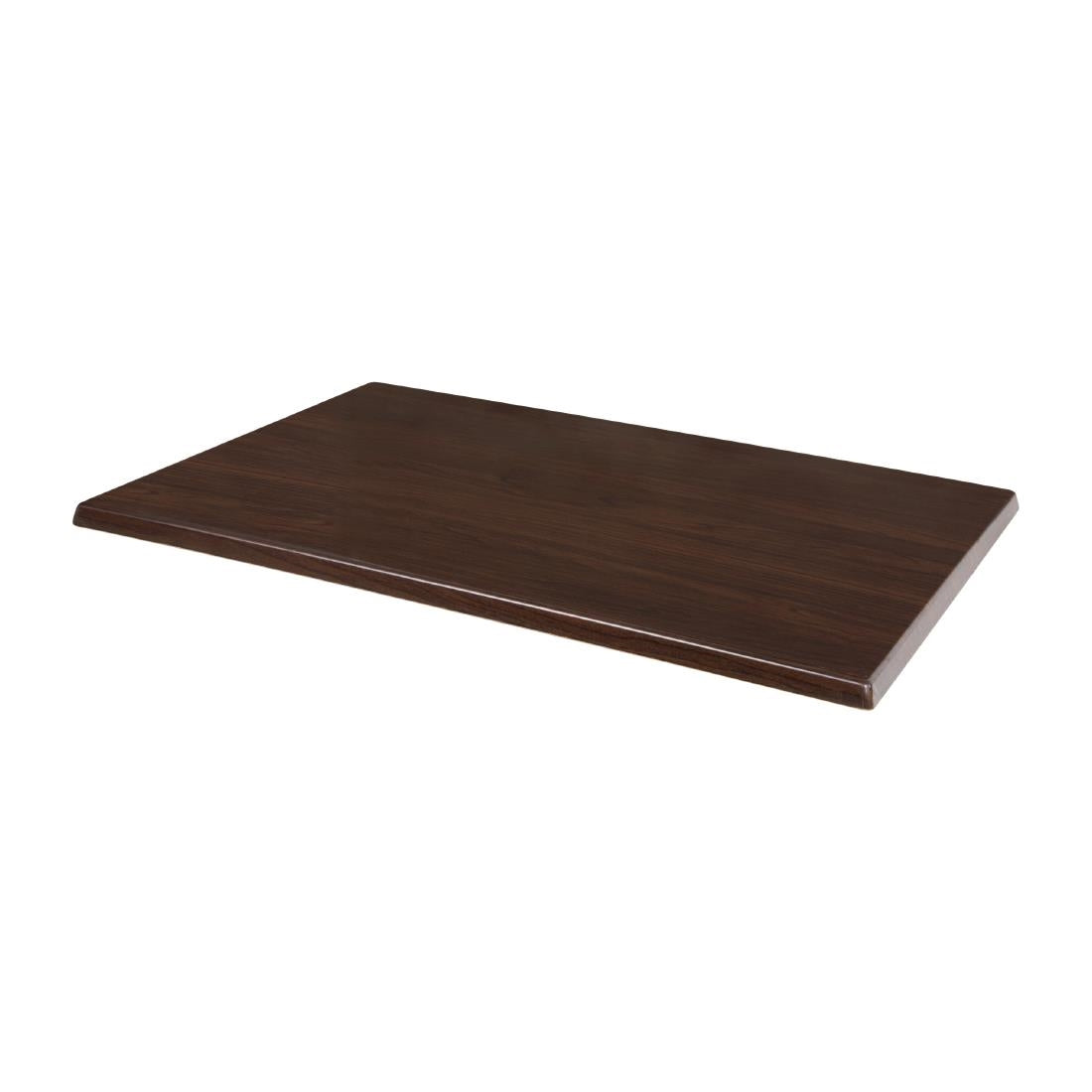 Bolero Pre-drilled Rectangular Tabletop Dark Brown - CW131 Wood Effect Table Tops Bolero