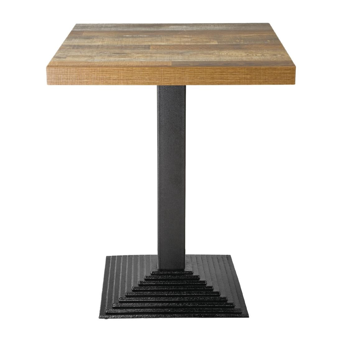 Bolero Pre-Drilled Square Table Top Urban Dark 600mm - DR821 Wood Effect Table Tops Bolero