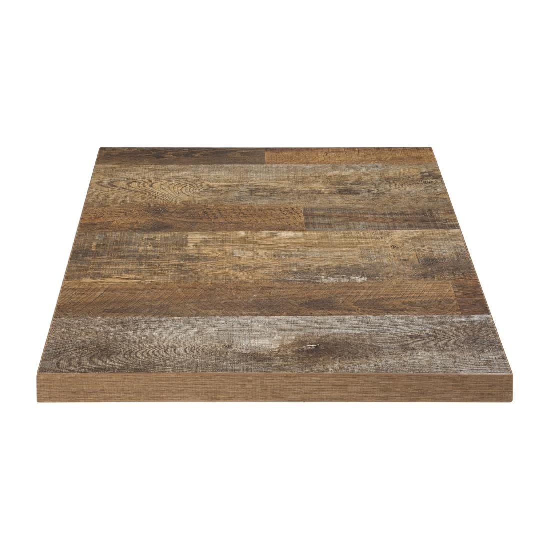 Bolero Pre-Drilled Square Table Top Urban Dark 700mm - DR823 Wood Effect Table Tops Bolero
