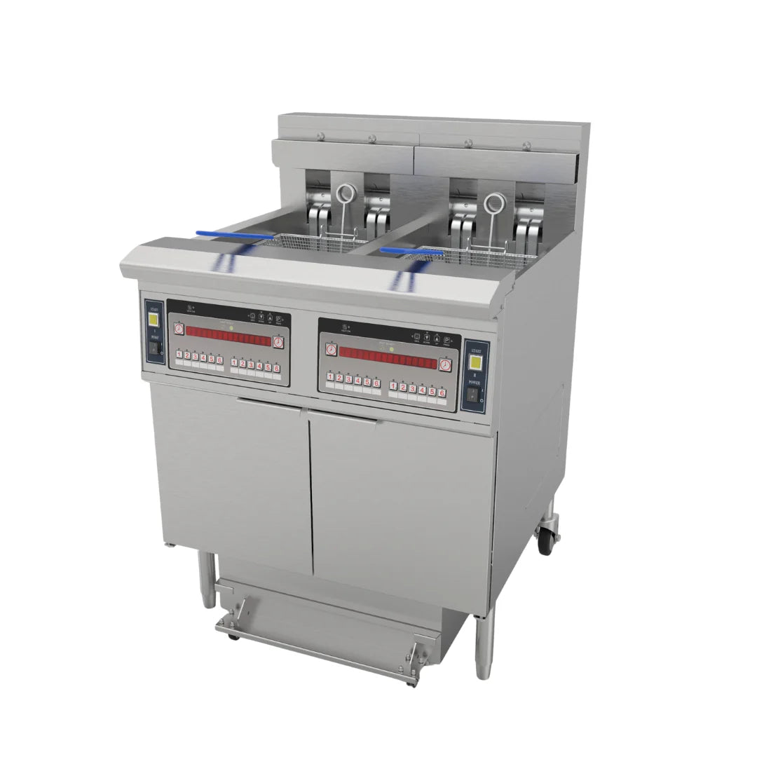 Hamoki Electric Freestanding Open Fryer Twin Tank Twin Basket 2 x 26 Litre - 341006 Freestanding Electric Fryers Hamoki