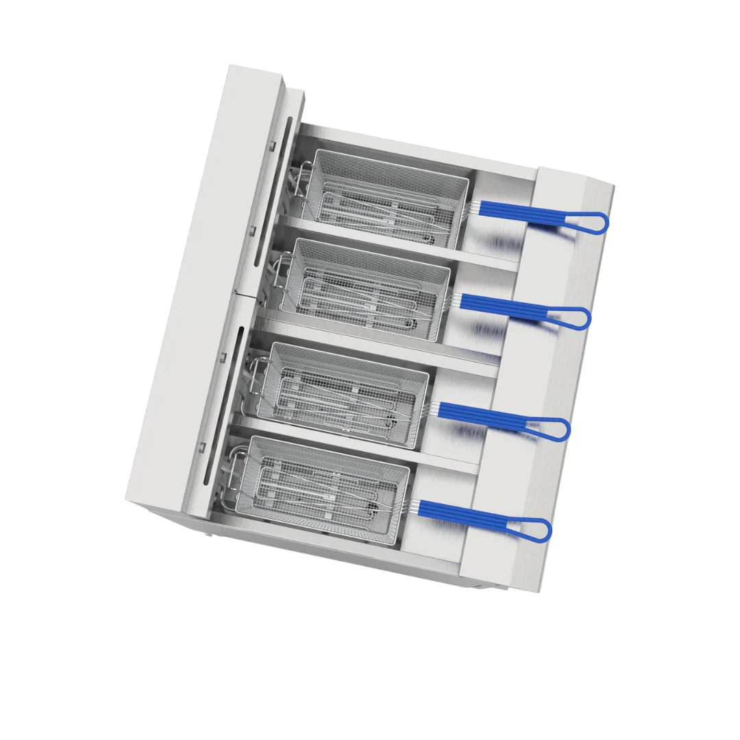 Hamoki Electric Freestanding Open Fryer 4 Tank 4 Basket 4 x 13 Litre - 341007 Freestanding Electric Fryers Hamoki