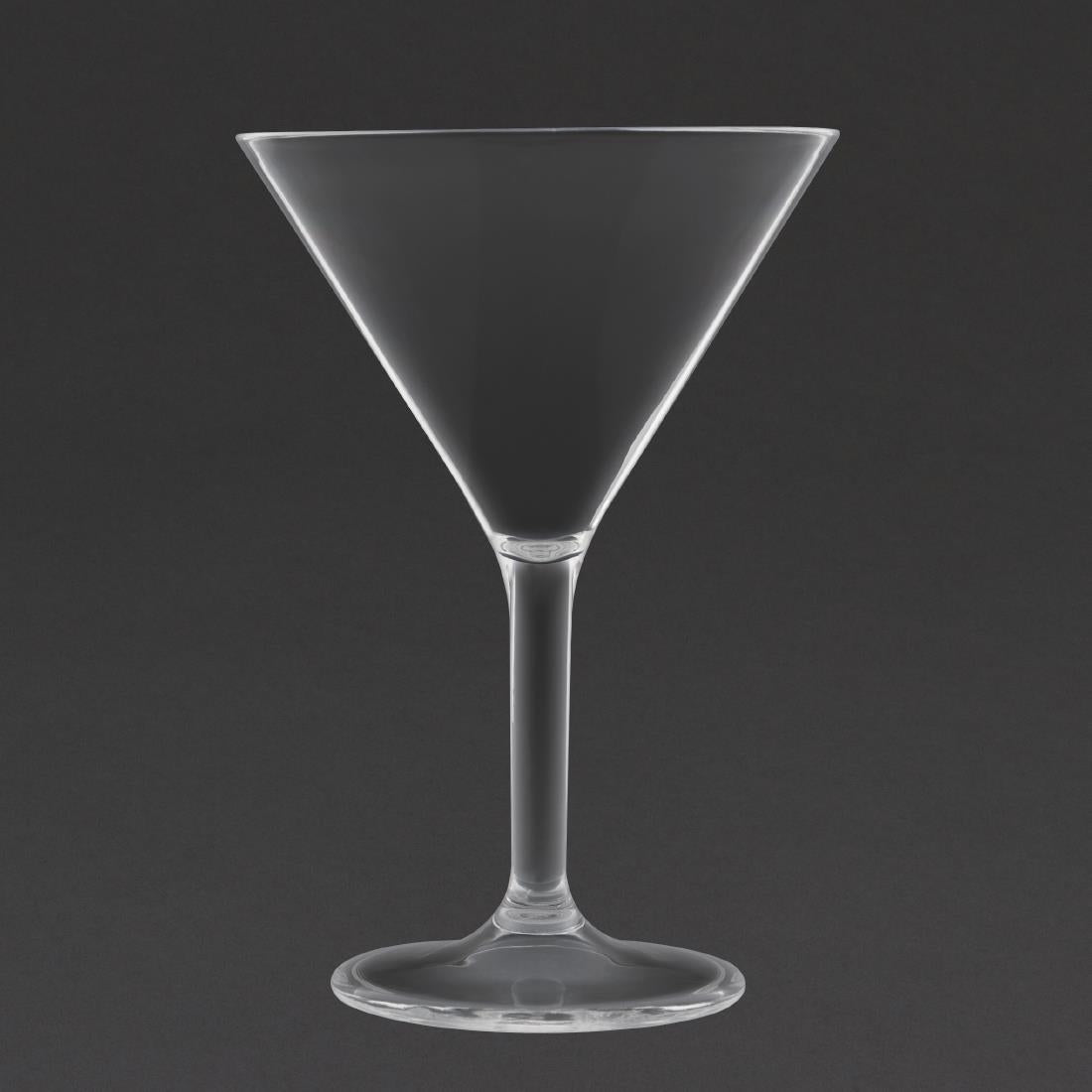 Olympia Kristallon Polycarbonate Martini Glasses 300ml (Pack of 12) - DS131 Plastic Drinkware Olympia