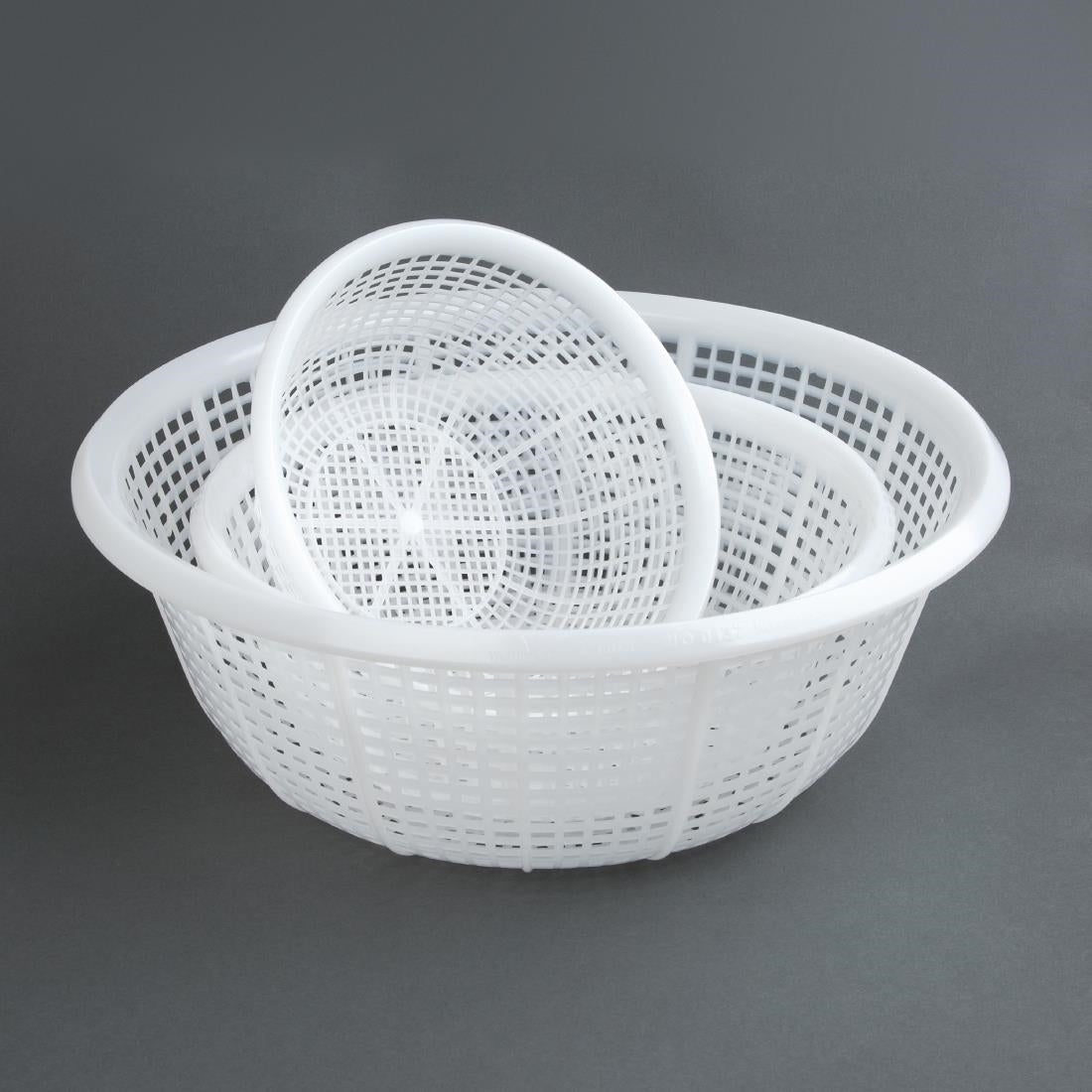 Vogue Round Colander White 380mm - CW352 Vogue
