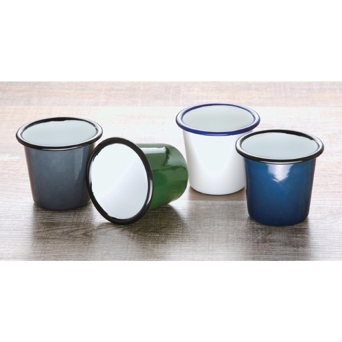 Olympia Enamel Tumbler Grey 310ml (Pack of 6) - DC393 Olympia Crockery Olympia