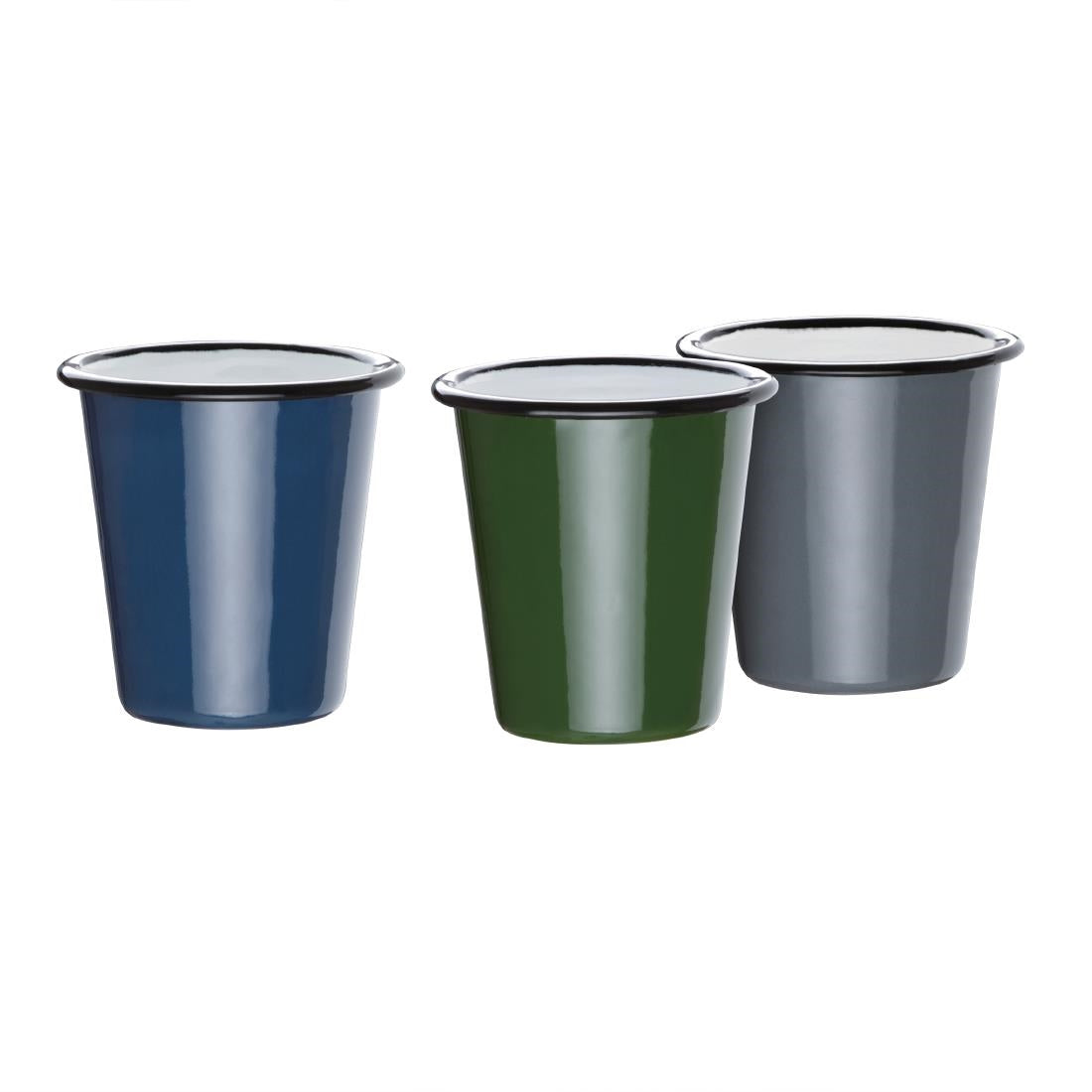 Olympia Enamel Tumbler Grey 310ml (Pack of 6) - DC393 Olympia Crockery Olympia