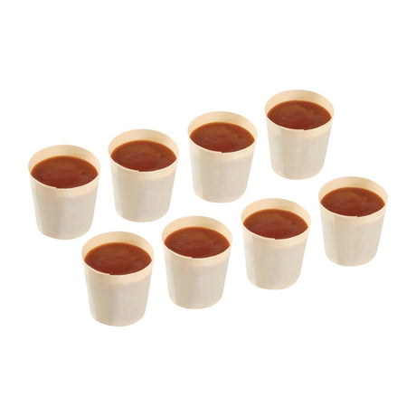 Fiesta Compostable Wooden Sauce Pots 38ml / 1.25oz (Pack of 100) - DK388  Fiesta