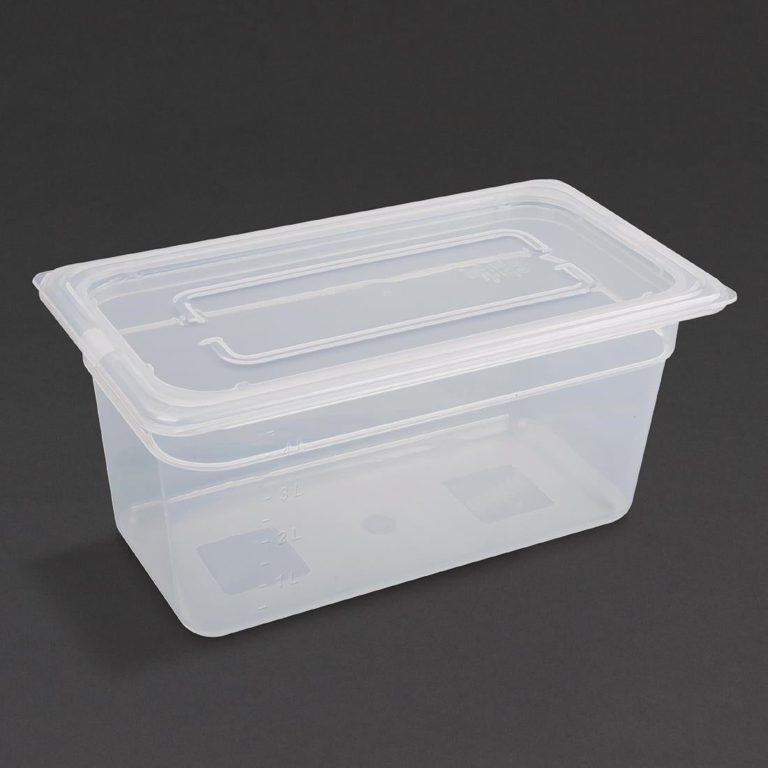 Vogue Polypropylene 1/3 Gastronorm Container with Lid 150mm (Pack of 4) - GJ520 Vogue