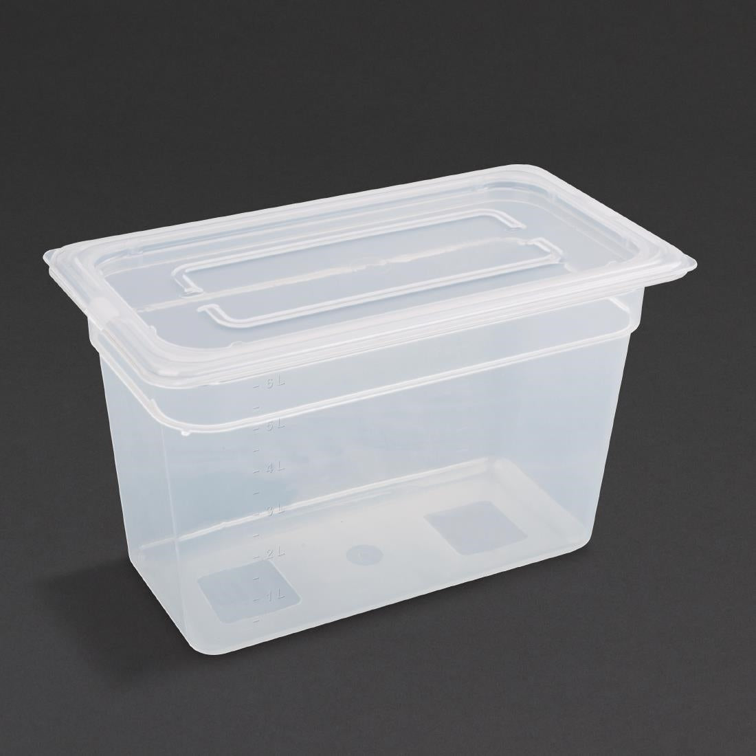 Vogue Polypropylene 1/3 Gastronorm Container with Lid 200mm (Pack of 4) - GJ521 Vogue