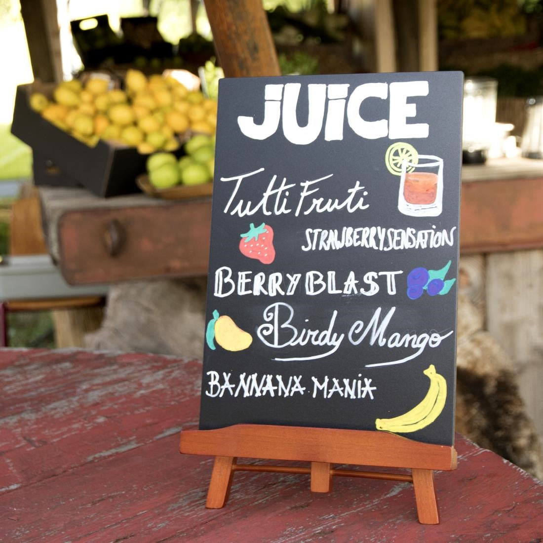 Securit Bar Top Easel and Chalkboard A4 - E078 Securit