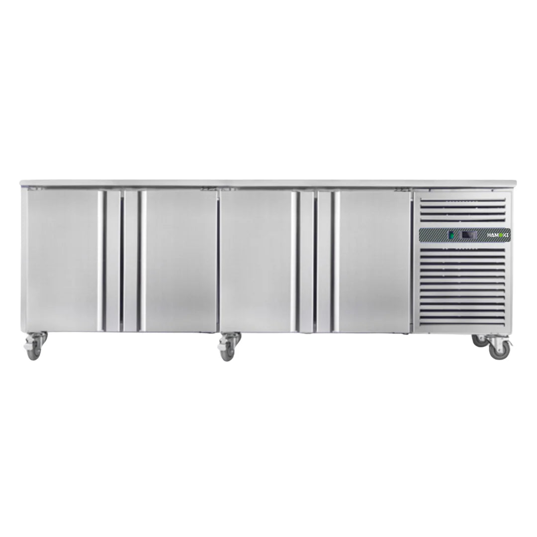 Hamoki 4 Door Stainless Steel Counter Freezer 467 Litre - 221029 Refrigerated Counters - Four Door Hamoki