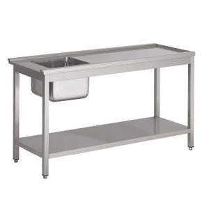 Combisteel Entry Table Bottom Shelf 1500 For 7280.0045-0046-0050-0055-0060-0065 - 7003.0415 Dishwasher Sinks Combisteel