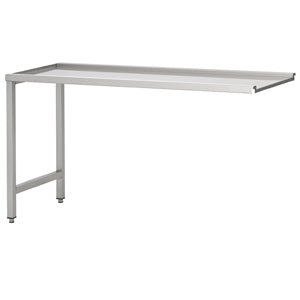 Combisteel Exit Table Two Legs 700 For 7280.0045-0046-0050-0055-0060-0065 - 7003.0420 Stainless Steel Dishwasher Tables Combisteel