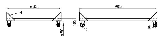 Combisteel Support For Saladette 2 Doors - 7003.0510 Combisteel Accessories & Spare Parts Combisteel
