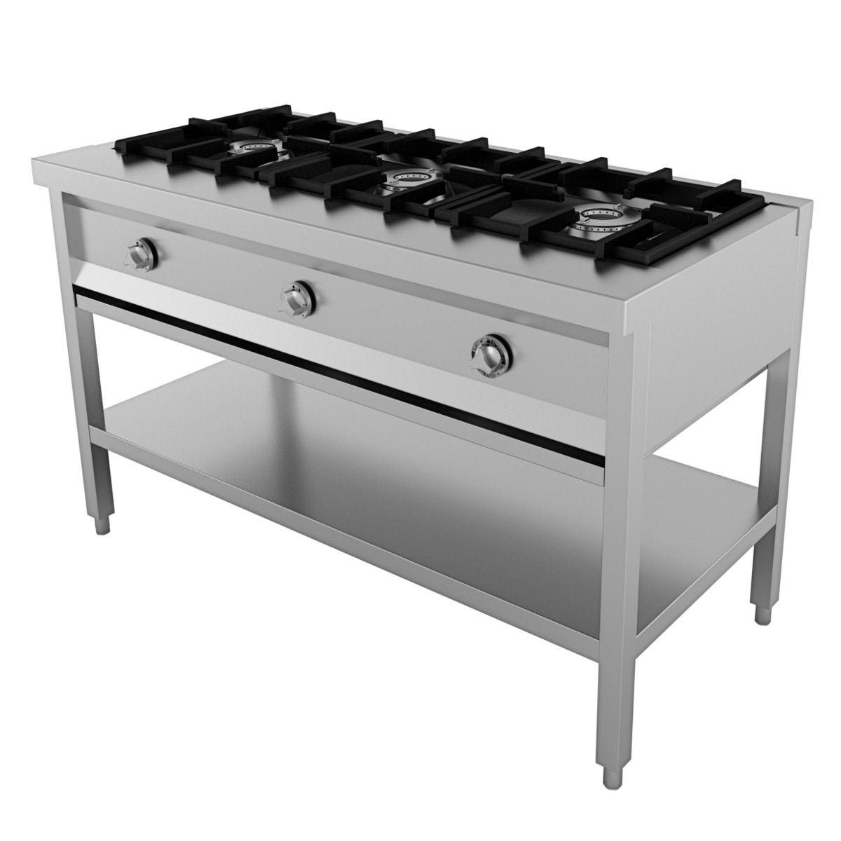 Combisteel Pancake Preparation Table 3 Burner - 7003.0910 Indian Range Cookers Combisteel