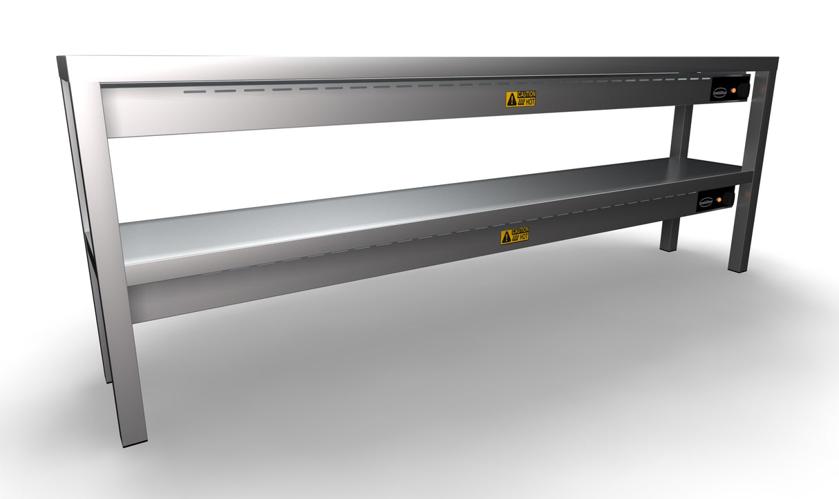 Combisteel Overshelf Ceramic Heated Gantry 2 Levels 1800 With 10 Heaters Of 250W | 7020.0750 Heated Gantry Chef's Rack Combisteel