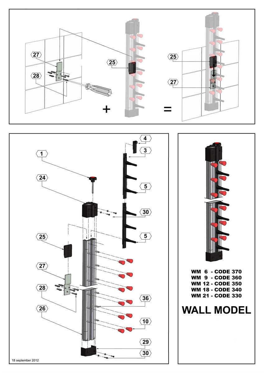 Combisteel Plate Rack Wall Model 9 - 7036.0013 Jackstacks Combisteel