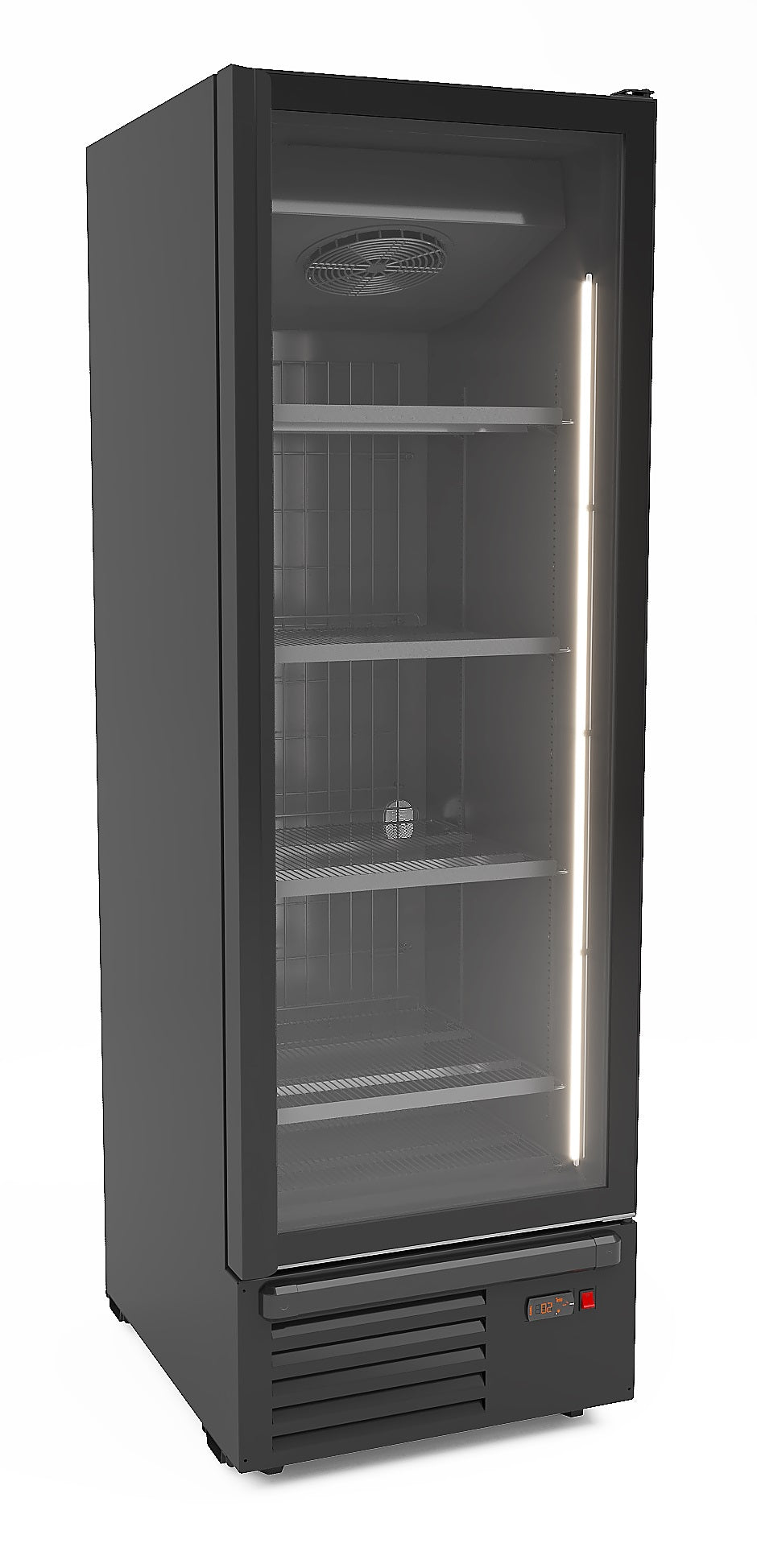 Combisteel Freezer 1 Glass Door Black 500L | 7072.1135 Upright Glass Door Freezers Combisteel