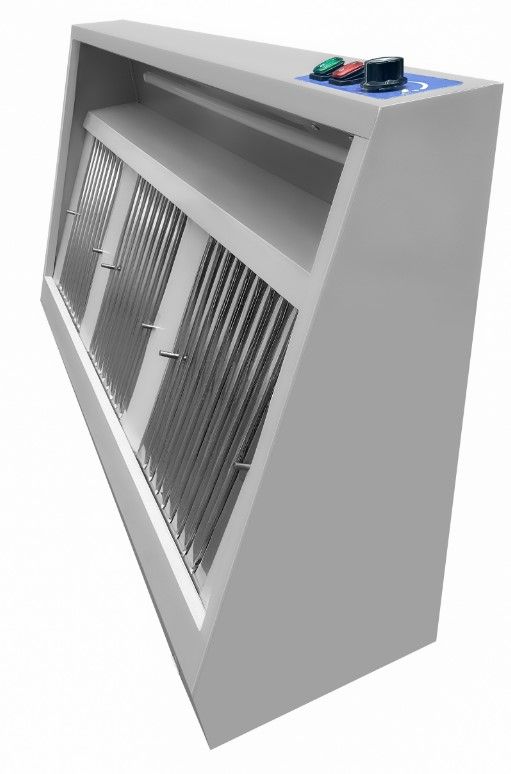 Combisteel 900mm Deep Extraction Hood 1600mm Wide With Motor, Filters & LED Lights | 7088.0015 Kitchen Canopies & Cooker Hoods Combisteel