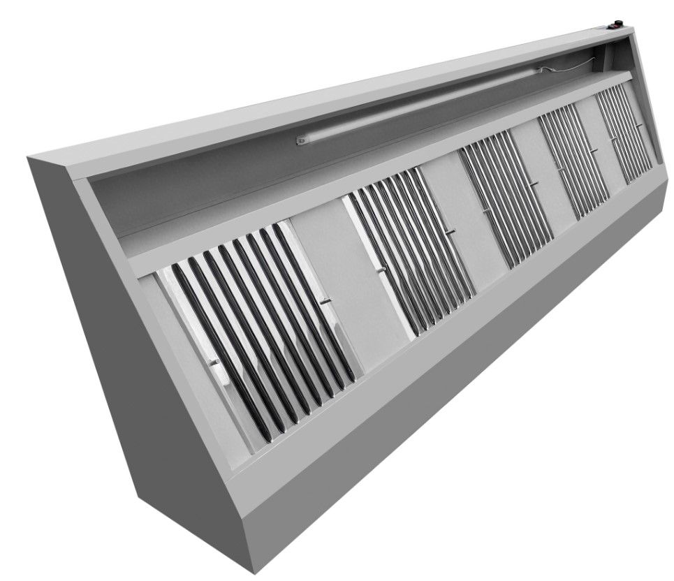 Combisteel 900mm Deep Extraction Hood 3000mm Wide With Motor, Filters & LED Lights *TRANSPORT ON REQUEST* | 7088.0030 Kitchen Canopies & Cooker Hoods Combisteel