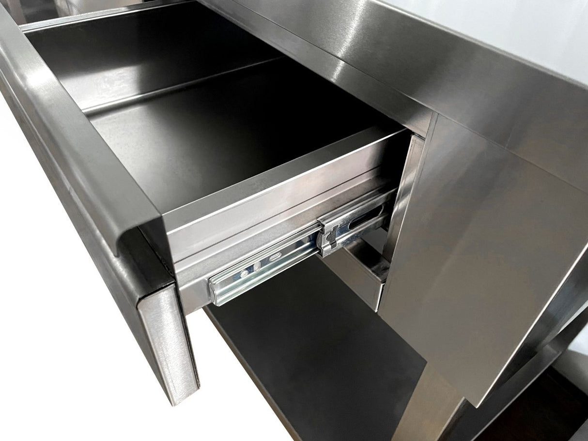 Combisteel 1000mm Stainless Steel Coffee Work Station Unit with Drawers & Storage | 7088.1000 Back Bar Coffee Units Combisteel