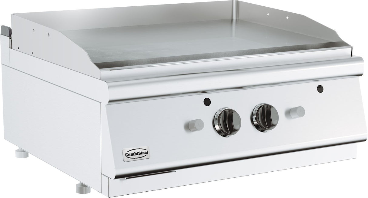 Combisteel Gas Counter Top Frying Griddle 2 Burner 800mm Wide - 7178.0230 Gas Griddles Combisteel