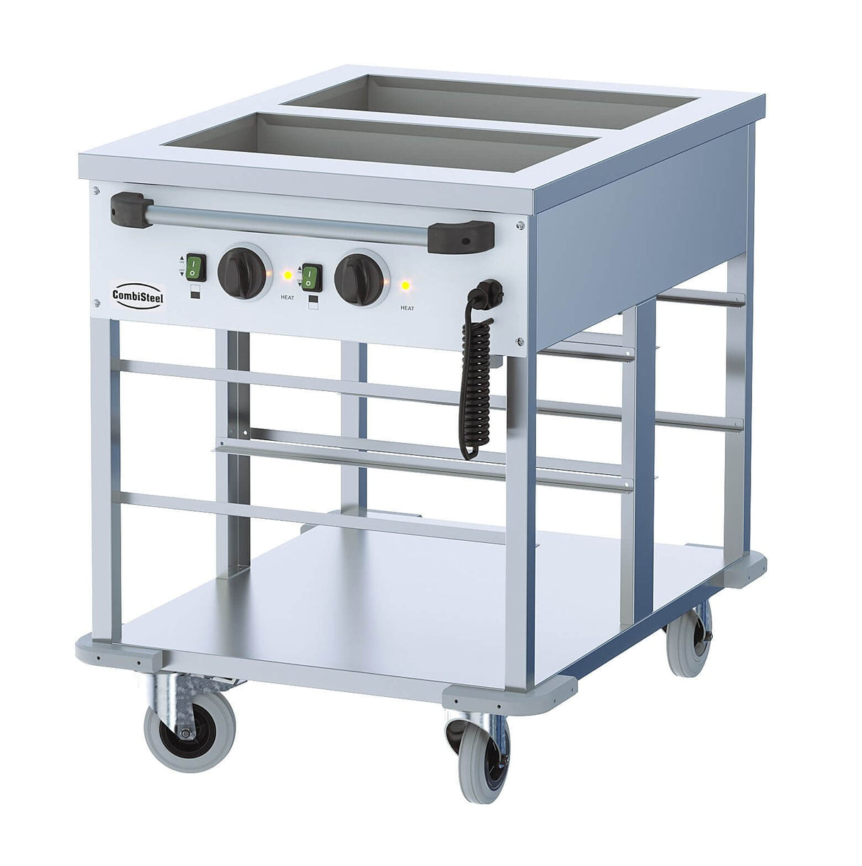 Combisteel Mobile Bain Marie 2 x 1/1 GN Heated Electric Servery | 7178.1155 Bain Maries Combisteel