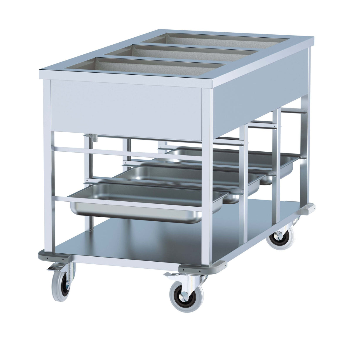 Combisteel Mobile Bain Marie 3 x 1/1 GN Heated Electric Servery | 7178.1160 Bain Maries Combisteel