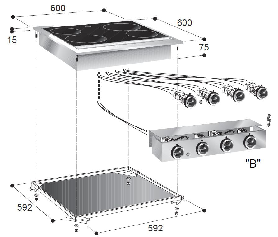 Combisteel Ceramix Range 4 Zones - 7266.0040 Combisteel Accessories & Spare Parts Combisteel