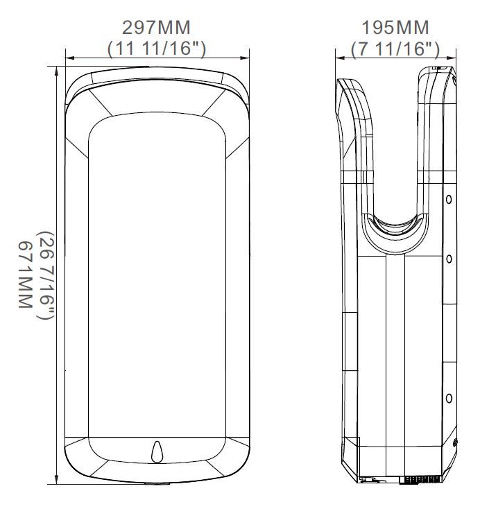 Combisteel Hand Dryer HD-91 - 7270.0005 Hand Dryers Combisteel