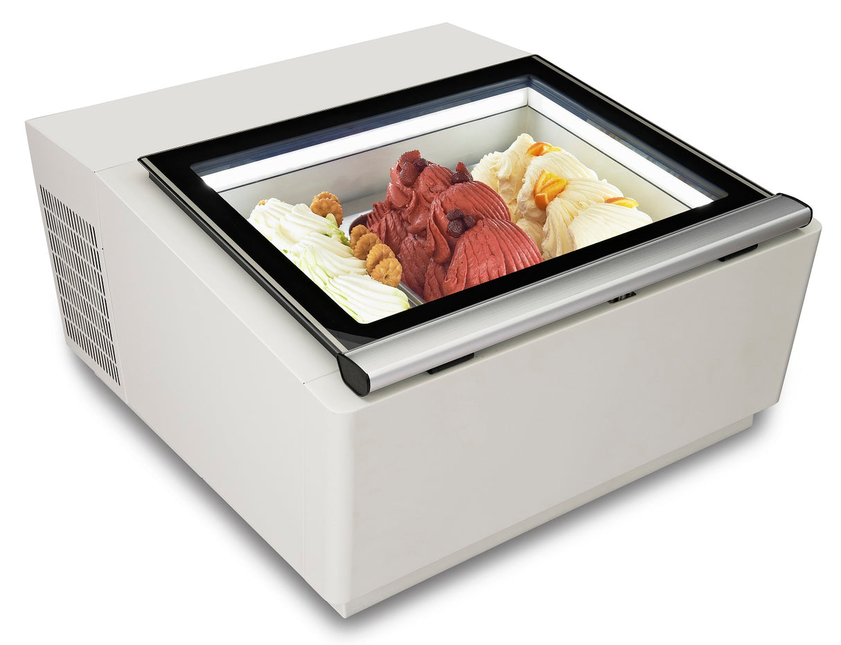 Combisteel Countertop Model Ice Cream Display White Opens On The Operating Side - 7292.0005 Ice Cream Display Freezers Combisteel
