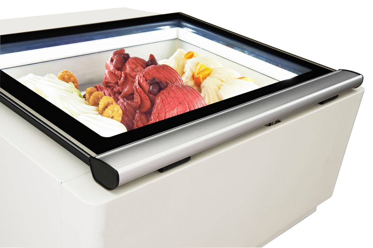 Combisteel Countertop Model Ice Cream Display White Opens On The Operating Side - 7292.0005 Ice Cream Display Freezers Combisteel