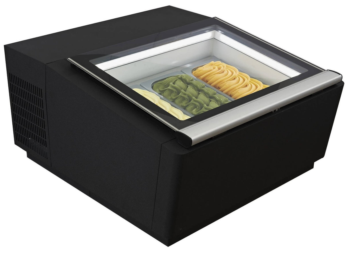 Combisteel Ice Cream Counter Top Compact Display Freezer 3 x 5 Litre - 7292.0010 Ice Cream Display Freezers Combisteel