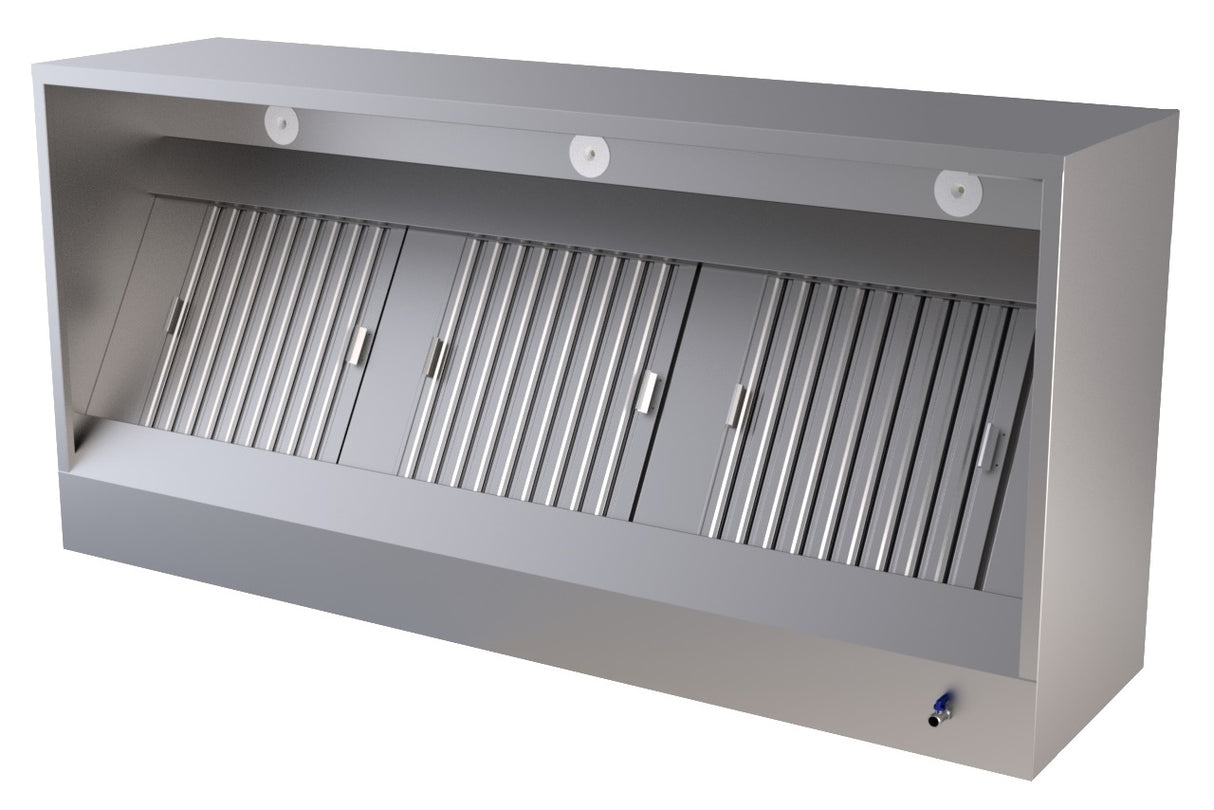 Combisteel 3000mm Wall-Mounted Extraction Hood – Box Model Commercial Ventilation Unit *Transport On Request* | 7333.0655 Kitchen Canopies & Cooker Hoods Combisteel
