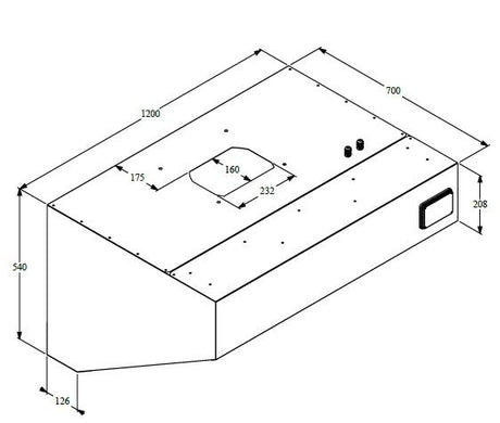 Combisteel Stainless Steel Wall-Mounted Extraction Hood Complete Unit 1200mm Wide - 7333.0705 Kitchen Canopies & Cooker Hoods Combisteel
