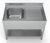 Combisteel Stainless Steel Sink Single Left Hand Bowl 1200mm Wide - 7333.0830 Single Bowl Sinks Combisteel   