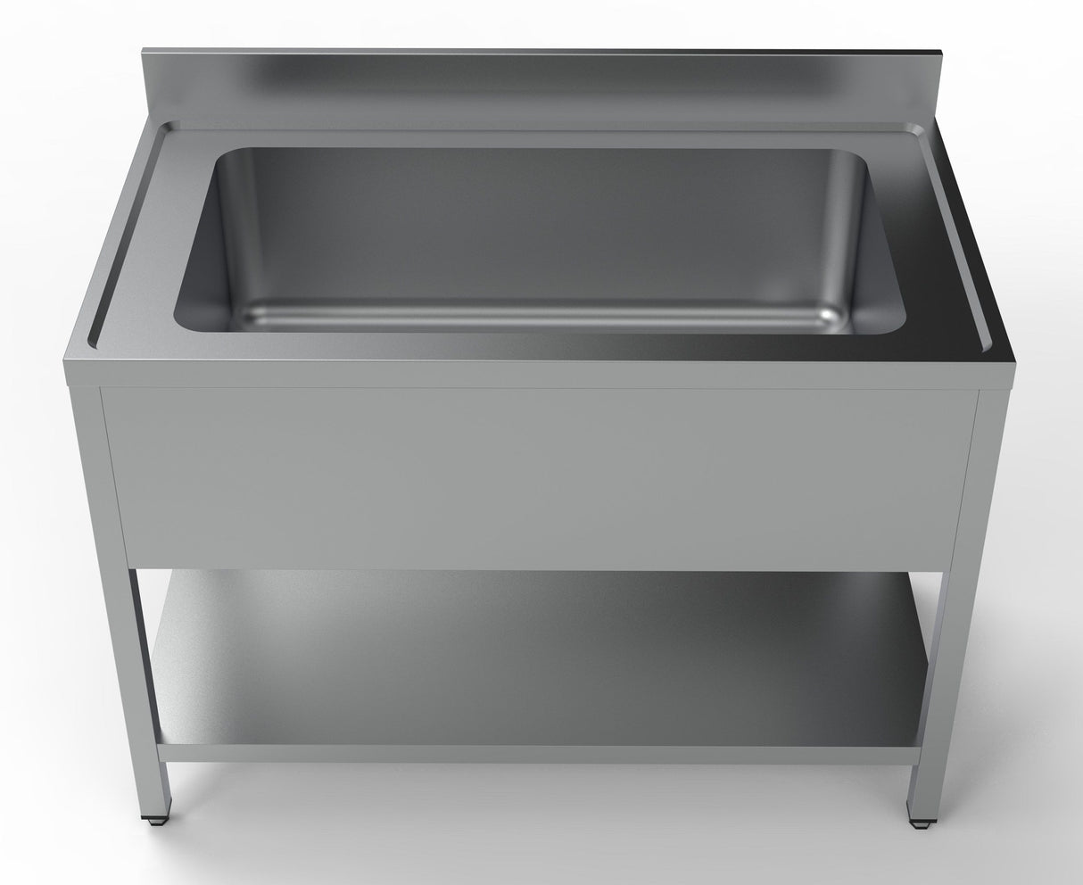 Combisteel Extra Wide Single Pot Wash Catering Sink 1200mm - 7333.1300 Pot Wash Sinks Combisteel