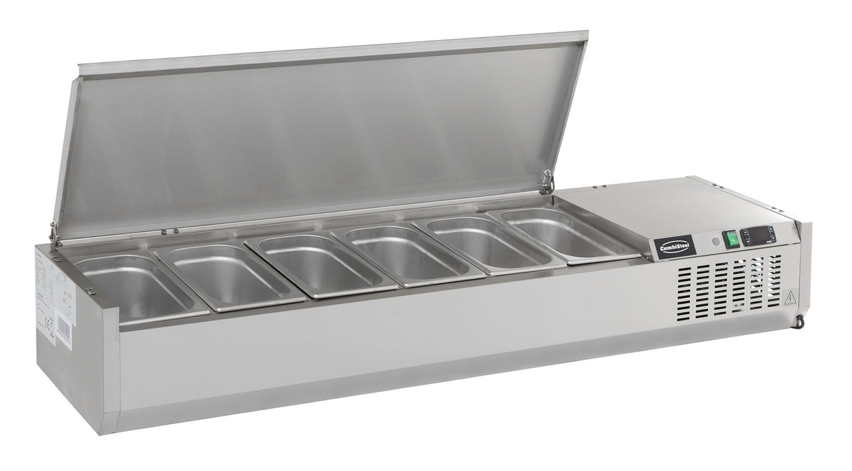 Combisteel Refrigerated Counter Top Stainless Steel Top 1/3 GN X 6 - 7450.0033 VRX Topping Units Combisteel