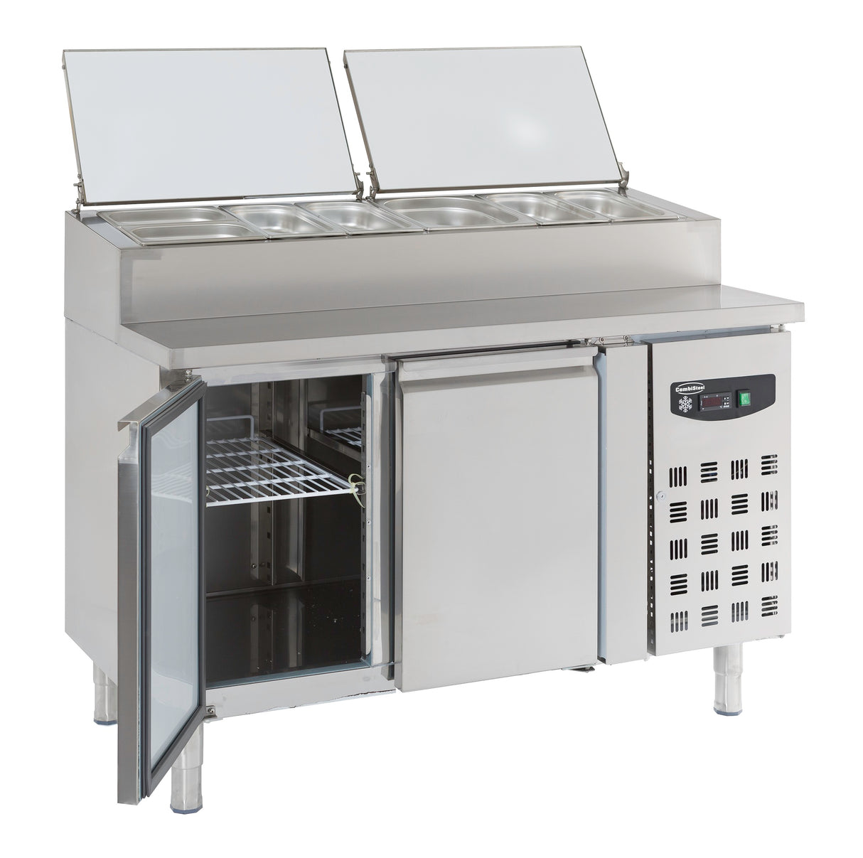 Combisteel Saladette 2 Doors 6X1/3GN Container - 7450.0102 Saladette Counters Combisteel