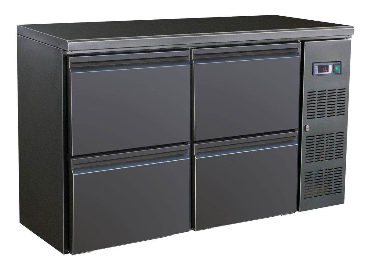 Combisteel Barcooler Black 4 Drawers | 7450.0317 Drawer Bottle Coolers Combisteel