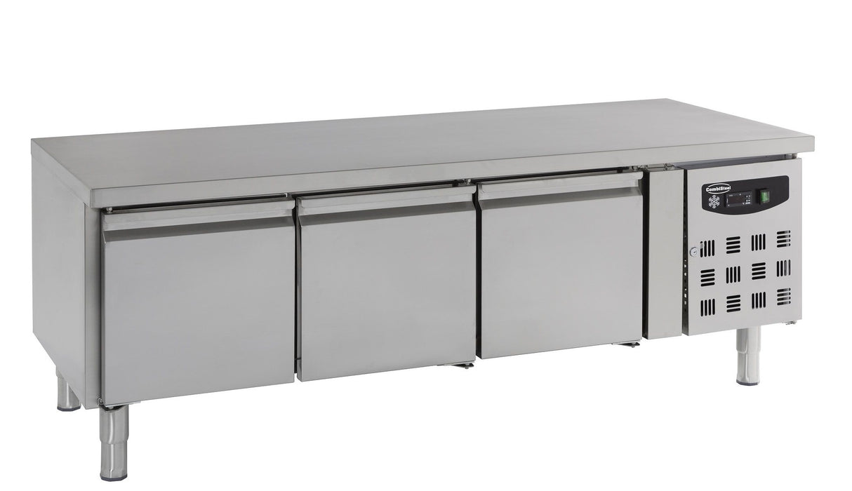 Combisteel Low Height Refrigerated Counter 3 Doors | 600mm High Undercounter Prep Fridge - 7950.0435 Refrigerated Counters - Triple Door Combisteel