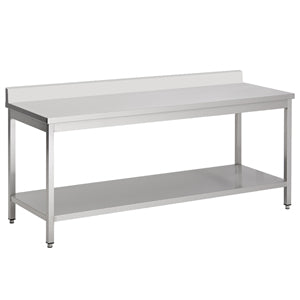 Combisteel 600 Worktable Bottom Shelf Upstand Flat Packed 1800 - 7452.3162 Stainless Steel Wall Tables Combisteel