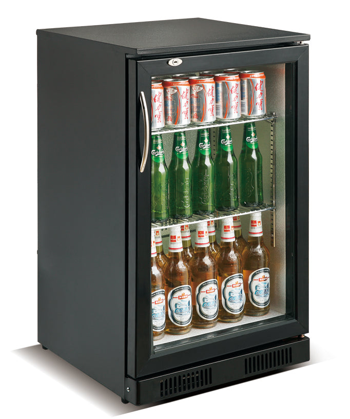 Combisteel Backbar Cooler Black 1 Door Slimline 500mm Wide - 7455.1300 Single Door Bottle Coolers Combisteel