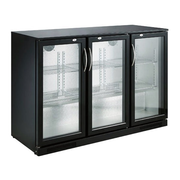 Combisteel Backbar Cooler Black 3 Doors - 7455.1310 Triple Door Bottle Coolers Combisteel