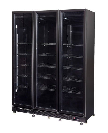 Combisteel Triple Hinged Glass Door Display Fridge Merchandiser 1200Ltr - 7455.1920 *** TRANSPORT ON REQUEST*** Upright Glass Door Fridges Combisteel