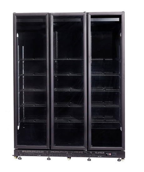 Combisteel Triple Hinged Glass Door Display Fridge Merchandiser 1200Ltr - 7455.1920 *** TRANSPORT ON REQUEST*** Upright Glass Door Fridges Combisteel