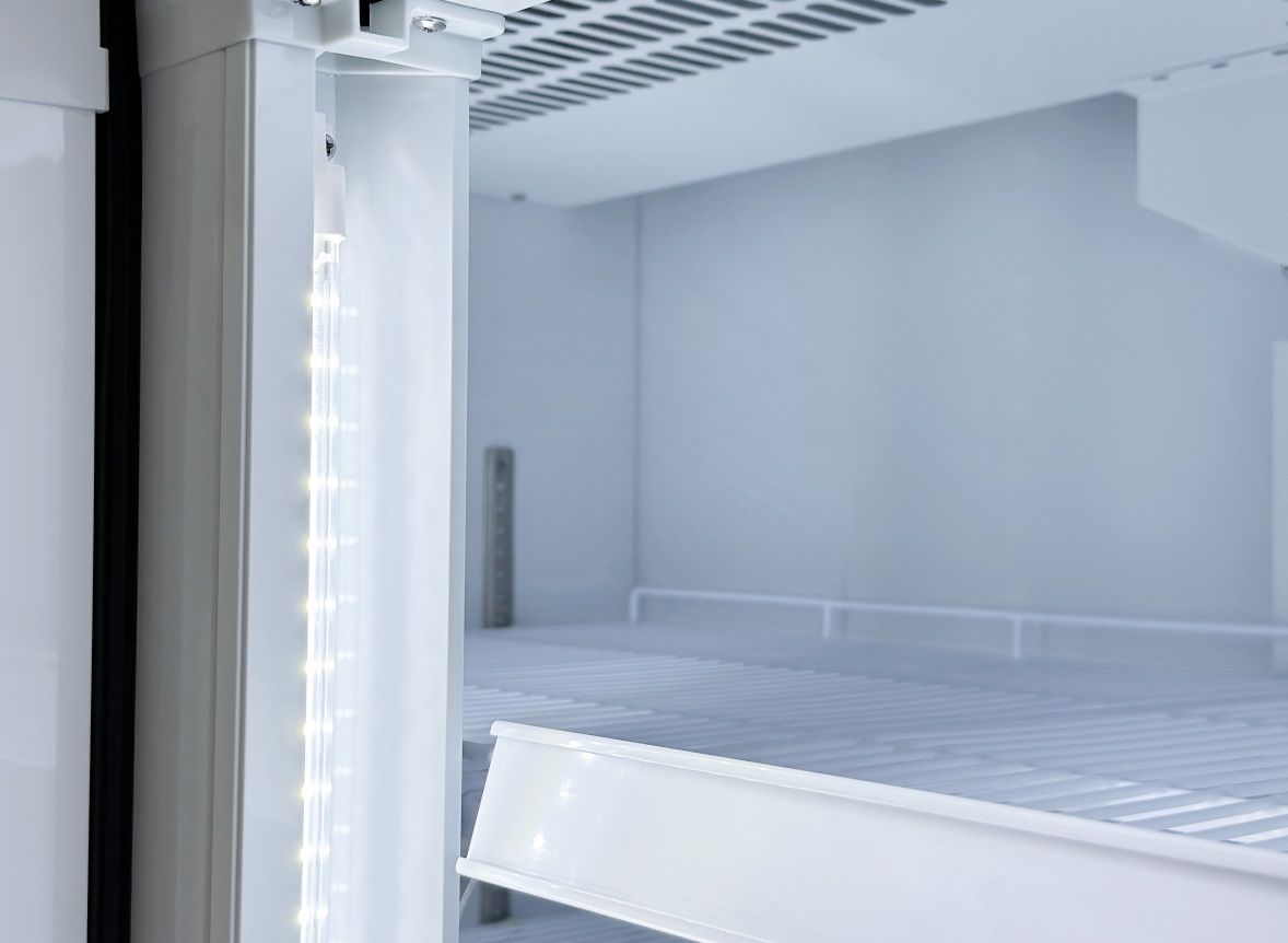 Combisteel Triple Hinged Glass Door Fridge Merchandiser 1065Ltr - 7455.2110 Upright Triple Bottle Coolers Combisteel